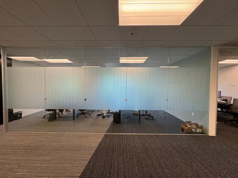 etched glass vinyl graphics for conference rooms in irvine, ca