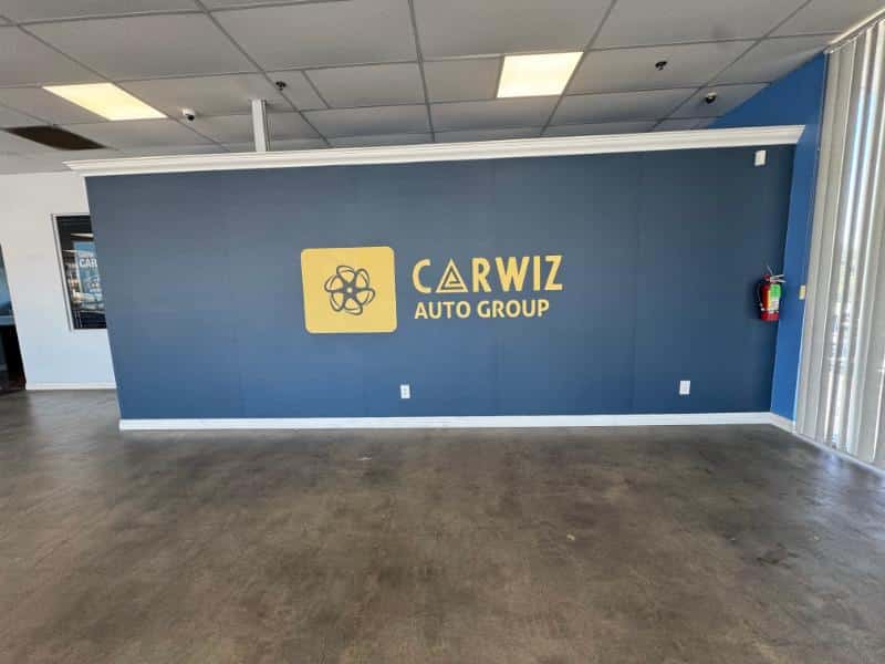 auto showroom wall graphics in whittier, ca