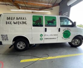 vinyl graphics, decals and lettering for cargo vans in brea, ca