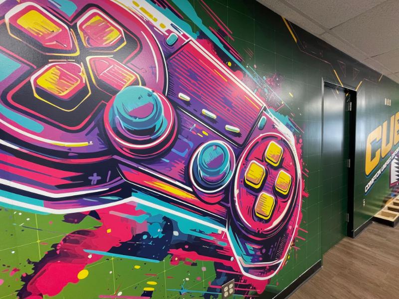 wall graphics makeover for elementary school classrooms in los angeles, ca