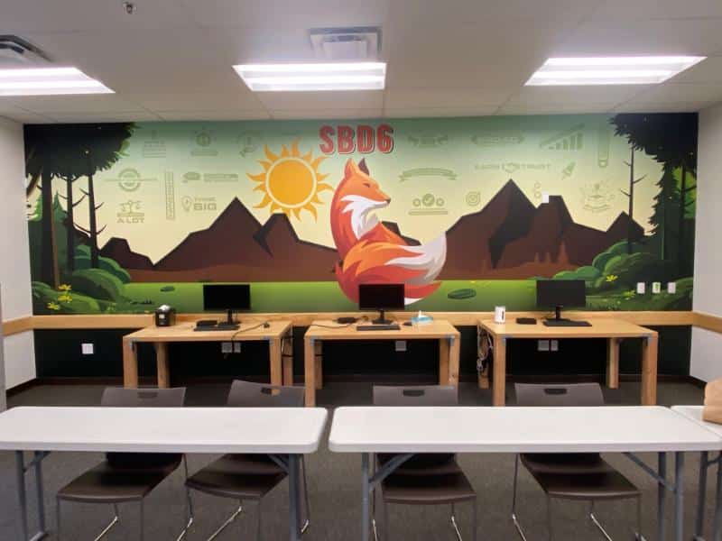custom wall graphics for commercial training rooms in ontario, ca