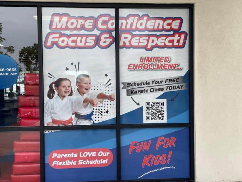 perforated window graphics in orange county, ca