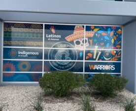 perforated window graphics for warehouses in rialto, ca
