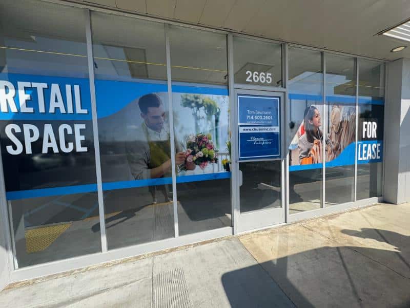 window graphics with anti-graffiti laminate in anaheim, ca