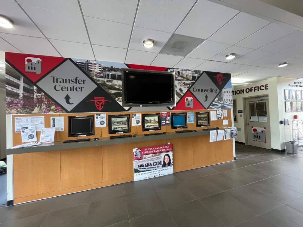 Santa ana college counceling and transfer center wall graphics