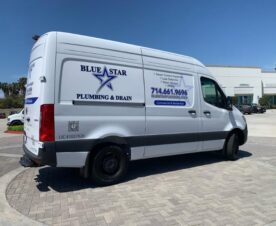 partial wraps and graphics for plumbing vans in fullerton, ca