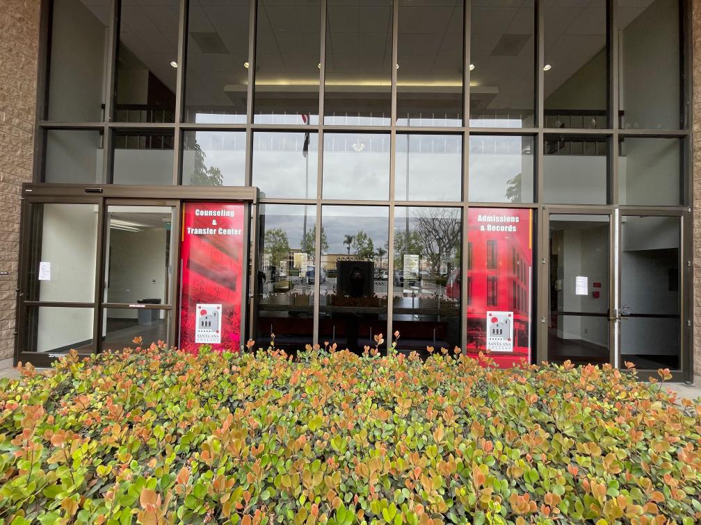 santa ana college perforated window graphics