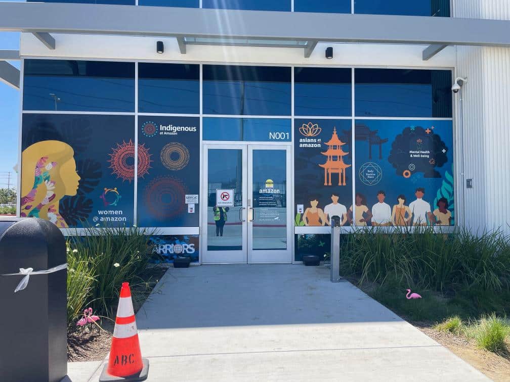 custom perforated window graphics in eastvale, ca