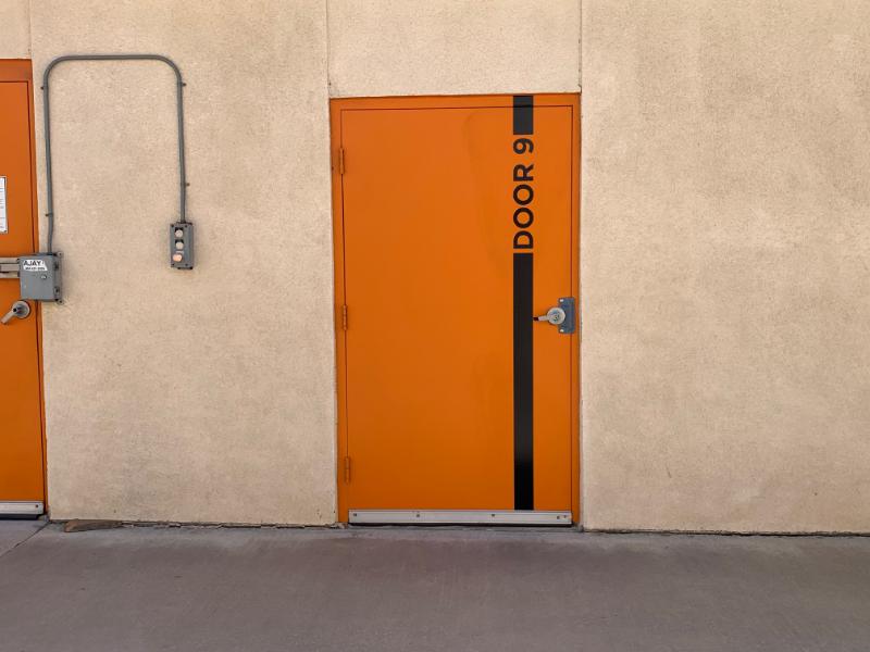 door stripes and lettering for self-storage facilities in anaheim, ca