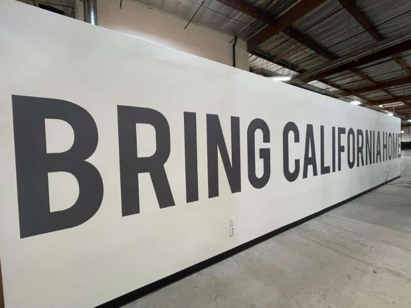 giant vinyl wall lettering for warehouses in Fullerton, ca