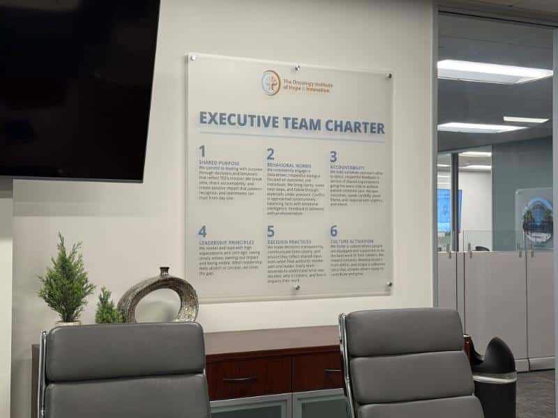frosted acrylic executive team charters in cerritos, ca