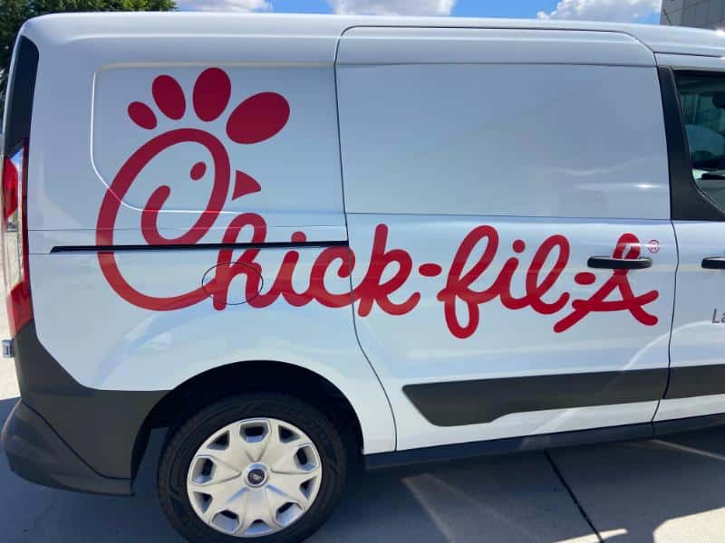 Chick-fil-A van graphics in los angeles, ca