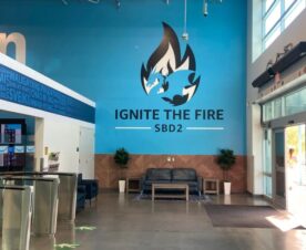 Los Angeles, ca giant wall logo decals and lettering