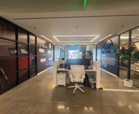 office lobby wall graphics and 3d logo signs in irvine, ca