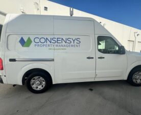 Sprinter van graphics for property management companies in Anaheim, ca