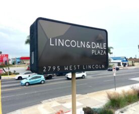 new pylon sign faces with translucent graphics that will not wash out when lighted in anaheim, ca