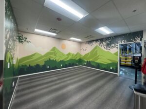 wall mural designs spanning three walls in los angles, ca