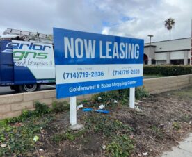 Graffiti-proof property for lease signs in orange county, ca