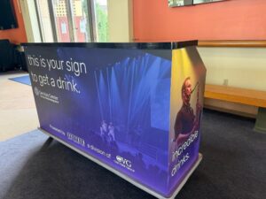 vinyl graphics for portable bar wraps for events in orange county, ca