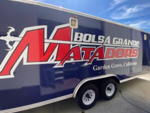 High school marching band trailer wraps and graphics in orange county, ca