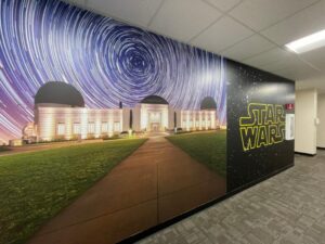 custom printed wallpaper for office hallways in los angeles