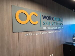 Dimensional letters and logos for office lobby areas in Orange county, ca
