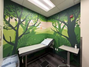 Treatment room wall wraps for businesses in Los Angeles