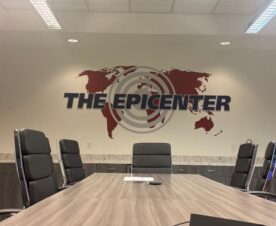 Custom conference room 3D wall logos and maps in Los Angeles, ca