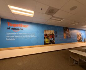 Together at Amazon Wall Graphics for employee engagement in the inland empire, ca