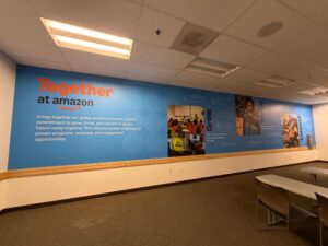 Together at Amazon Wall Graphics for employee engagement in the inland empire, ca