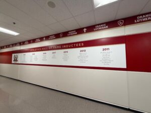 hall of fame wall wraps for High School athletics in orange county, ca